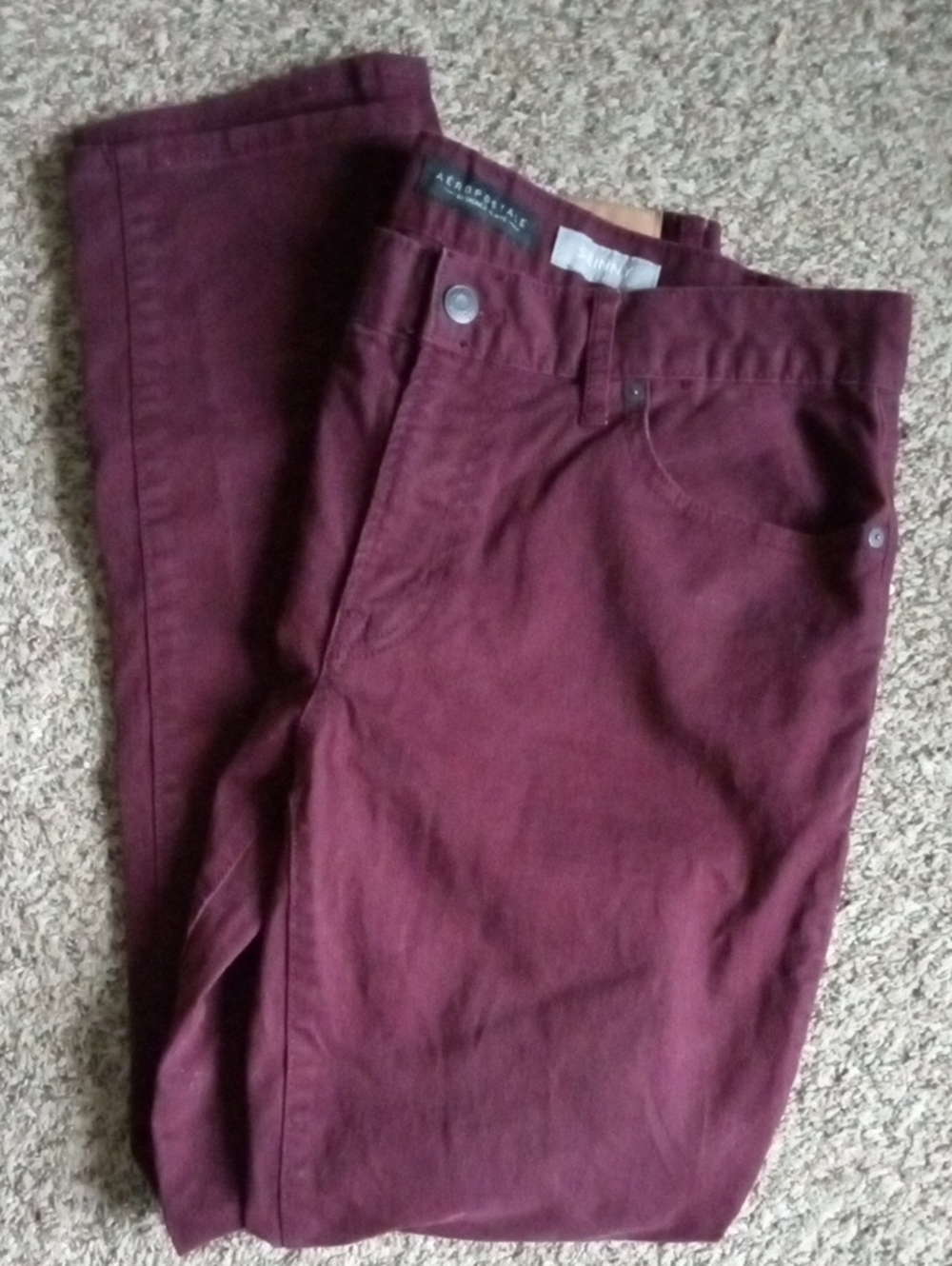 Men's Aeropostale Maroon Slim Pants